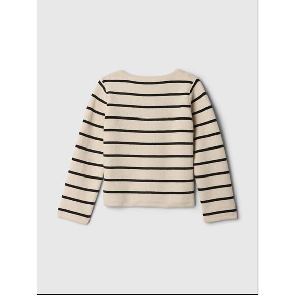 GAP Baby Button Cardigan In Bold Navy Stripe Size 5 Years GUC - Picture 4 of 11